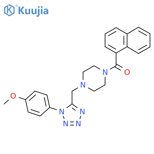 1-{[1-(4-methoxyphenyl)-1H-1,2,3,4-tetrazol-5-yl]methyl}-4-(naphthalene-1-carbonyl)piperazine structure