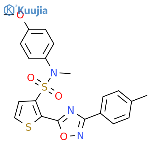 N-(4-methoxyphenyl)-N-methyl-2-[3-(4-methylphenyl)-1,2,4-oxadiazol-5-yl]thiophene-3-sulfonamide structure