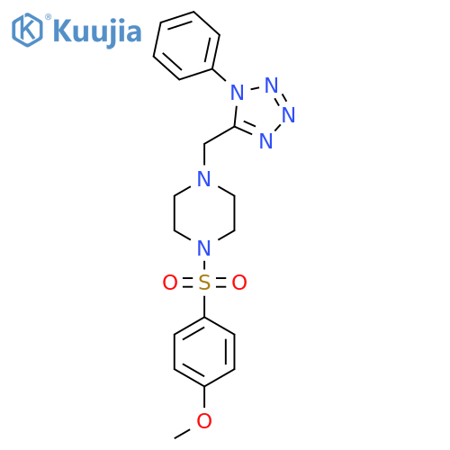 1-(4-methoxybenzenesulfonyl)-4-[(1-phenyl-1H-1,2,3,4-tetrazol-5-yl)methyl]piperazine structure