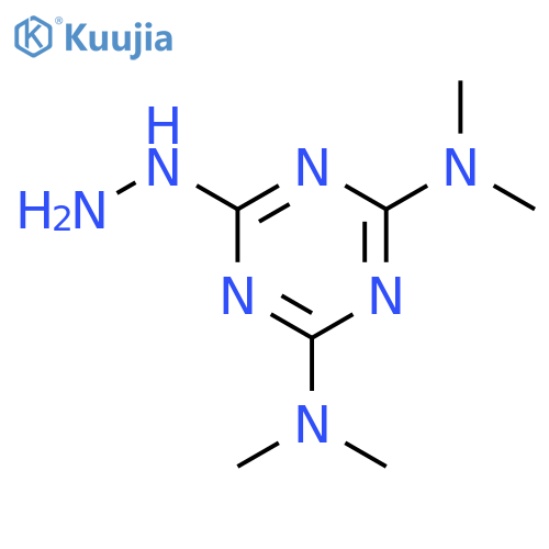 6-hydrazinyl-N2,N2,N4,N4-tetramethyl-1,3,5-triazine-2,4-diamine structure