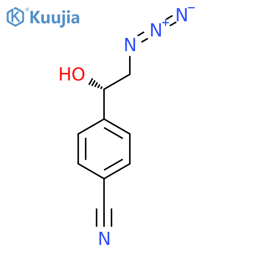 4-(1S)-2-azido-1-hydroxyethylbenzonitrile structure