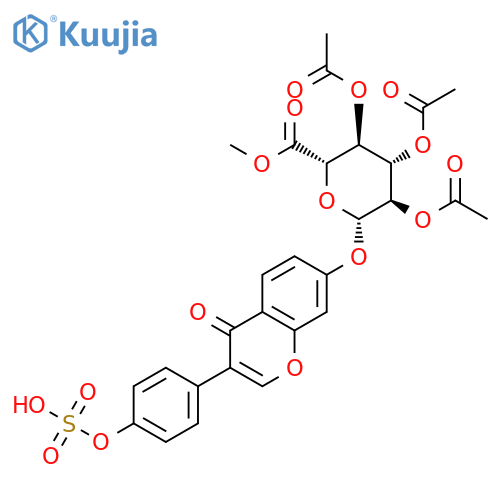 Daidzein 7-Tri-O-acetyl-β-D-glucuronic Acid Methyl Ester 4’-Sulfate structure