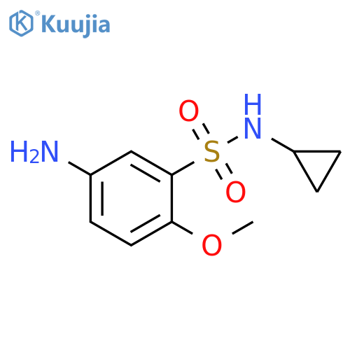 5-amino-N-cyclopropyl-2-methoxybenzene-1-sulfonamide structure