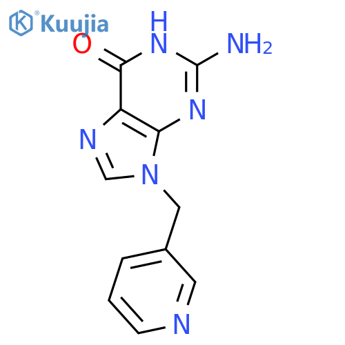 6H-Purin-6-one, 2-amino-1,9-dihydro-9-(3-pyridinylmethyl)- structure