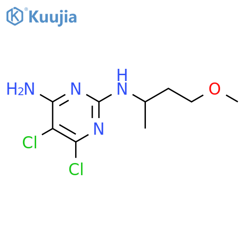 2,4-Pyrimidinediamine, 5,6-dichloro-N2-(3-methoxy-1-methylpropyl)- structure