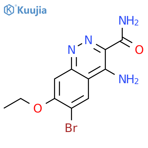 4-amino-6-bromo-7-ethoxycinnoline-3-carboxamide structure