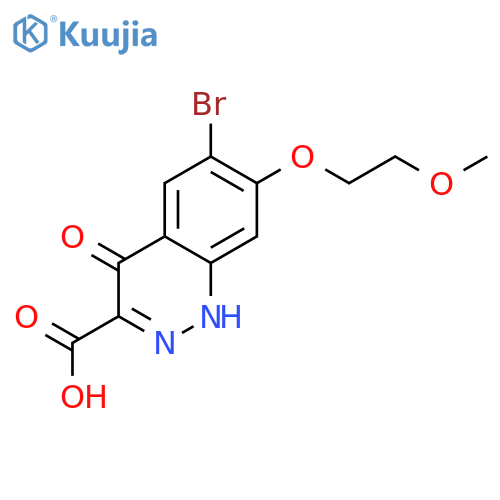 6-Bromo-4-hydroxy-7-(2-methoxyethoxy)cinnoline-3-carboxylic acid structure