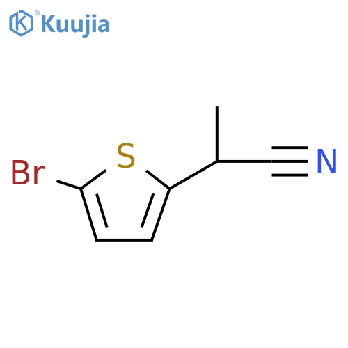 2-(5-bromothiophen-2-yl)propanenitrile structure