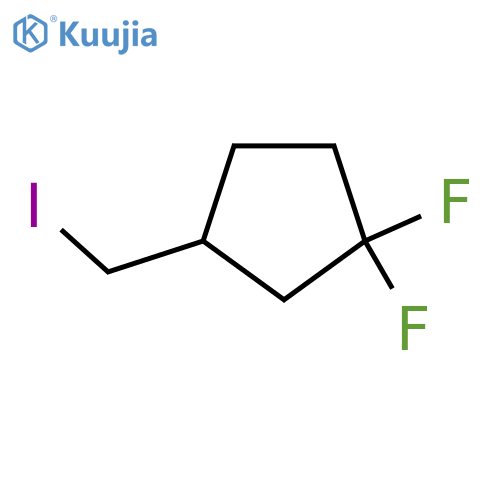 1,1-difluoro-3-(iodomethyl)cyclopentane structure