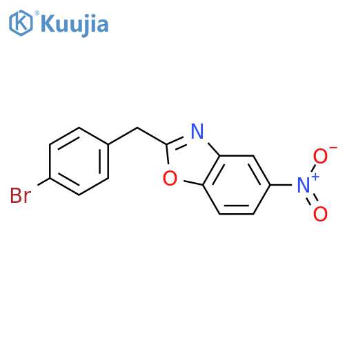 2-[(4-bromophenyl)methyl]-5-nitro-1,3-benzoxazole structure
