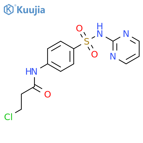 PROPANAMIDE, 3-CHLORO-N-[4-[(2-PYRIMIDINYLAMINO)SULFONYL]PHENYL]- structure