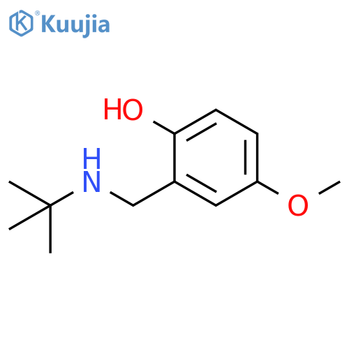 2-(tert-butylamino)methyl-4-methoxyphenol structure