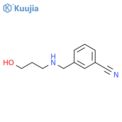 3-{(3-hydroxypropyl)aminomethyl}benzonitrile structure