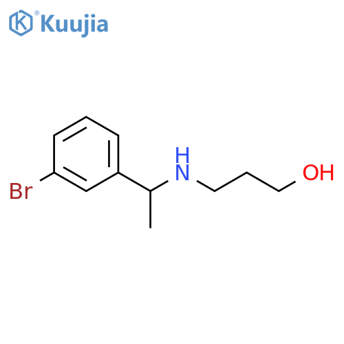 3-{1-(3-bromophenyl)ethylamino}propan-1-ol structure