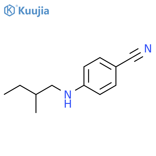 4-(2-methylbutyl)aminobenzonitrile structure