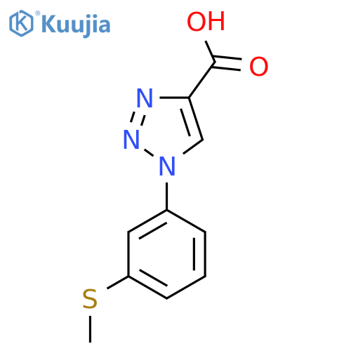 1-[3-(methylsulfanyl)phenyl]-1H-1,2,3-triazole-4-carboxylic acid structure