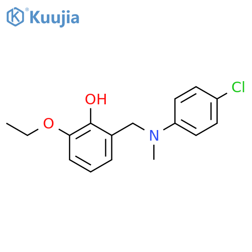 2-({[(4-chlorophenyl)methyl]amino}methyl)-6-ethoxyphenol structure