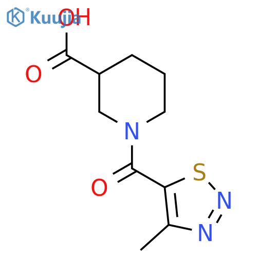 1-(4-Methyl-1,2,3-thiadiazole-5-carbonyl)piperidine-3-carboxylic acid structure