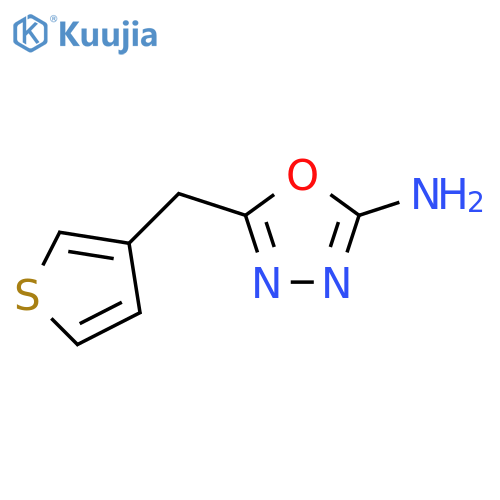 5-(thiophen-3-ylmethyl)-1,3,4-oxadiazol-2-amine structure