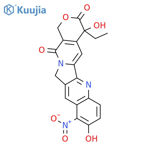 1H-Pyrano[3',4':6,7]indolizino[1,2-b]quinoline-3,14(4H,12H)-dione,4-ethyl-4,9-dihydroxy-10-nitro-, (4S)- structure