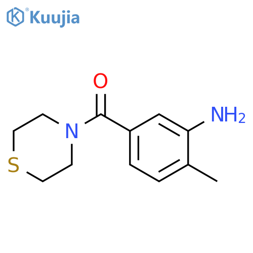 2-methyl-5-(thiomorpholine-4-carbonyl)aniline structure