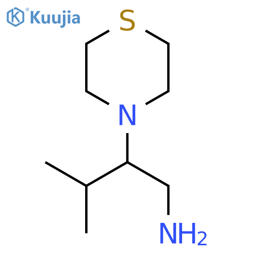 3-Methyl-2-(thiomorpholin-4-yl)butan-1-amine structure