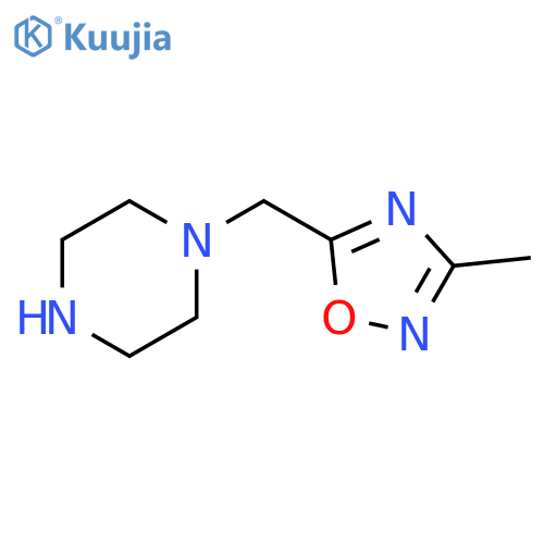 1-(3-methyl-1,2,4-oxadiazol-5-yl)methylpiperazine structure