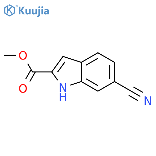 Methyl 6-cyano-1H-indole-2-carboxylate structure
