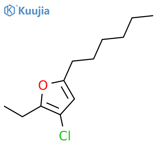 Furan, 3-chloro-2-ethyl-5-hexyl- structure