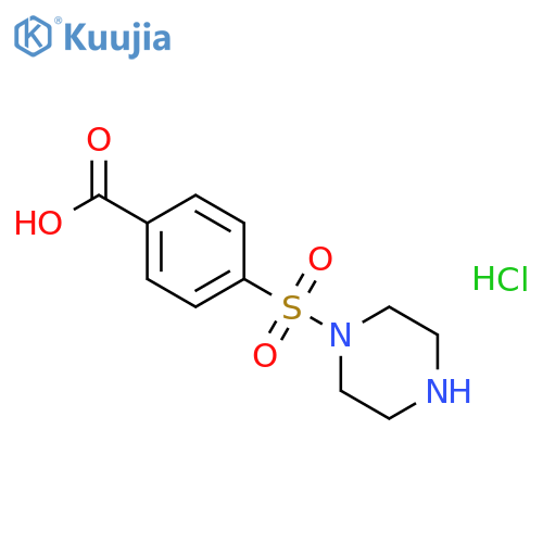 4-(piperazine-1-sulfonyl)benzoic acid hydrochloride structure
