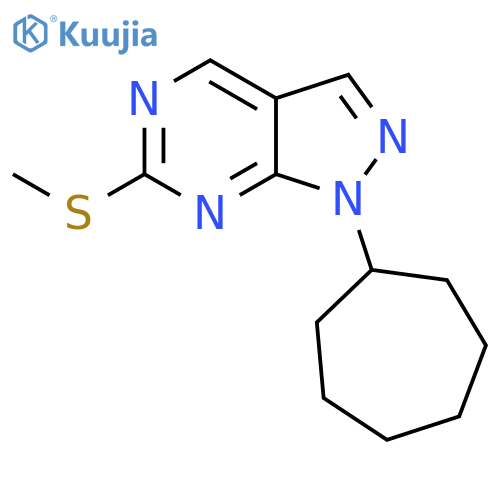 1-Cycloheptyl-6-(methylthio)-1H-pyrazolo[3,4-d]pyrimidine structure