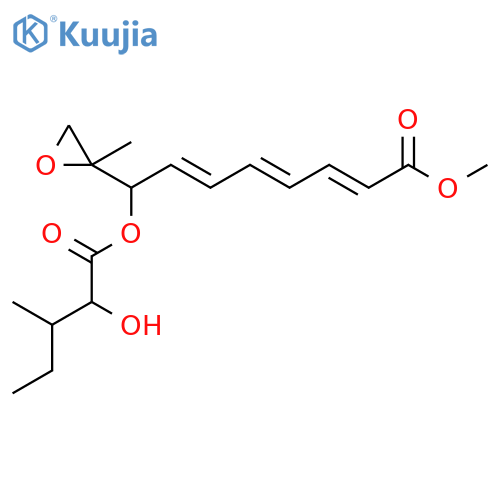 2,4,6-Octatrienoic acid, 8-[(2-hydroxy-3-methyl-1-oxopentyl)oxy]-8-(2-methyloxiranyl)-, methyl ester structure
