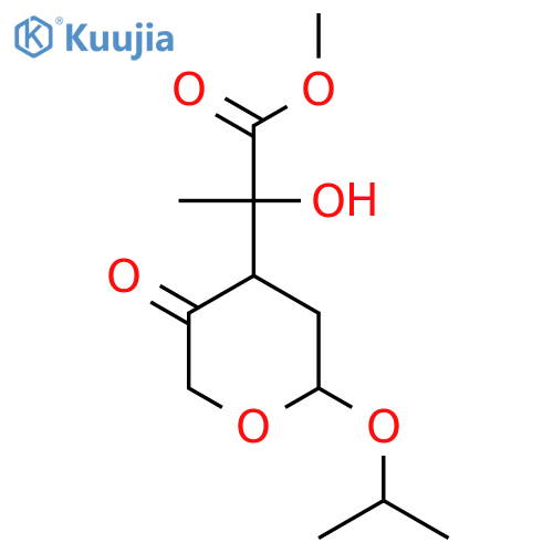 Tetrahydro-a-hydroxy-a-methyl-2-(1-methylethoxy)-5-oxo-2H-pyran-4-acetic acid Methyl Ester structure