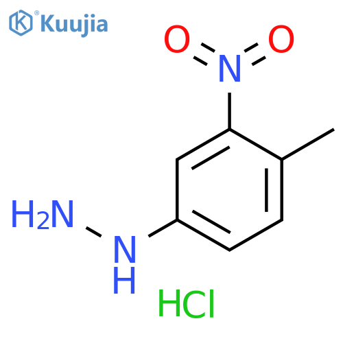 (4-methyl-3-nitrophenyl)hydrazine hydrochloride structure