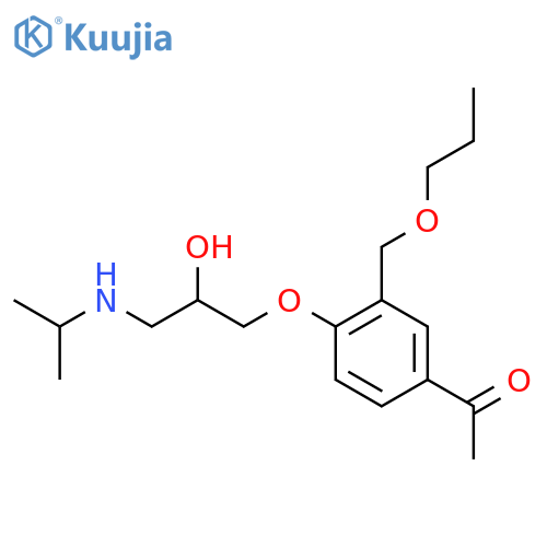 Ethanone,1-[4-[2-hydroxy-3-[(1-methylethyl)amino]propoxy]-3-(propoxymethyl)phenyl]- structure
