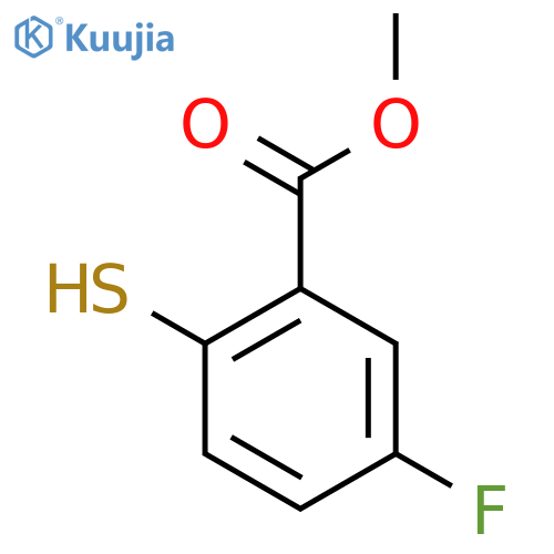 Methyl 5-fluoro-2-mercaptobenzoate structure