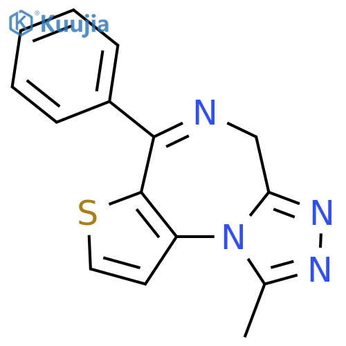 4H-THIENO[2,3-F][1,2,4]TRIAZOLO[4,3-A][1,4]DIAZEPINE, 1-METHYL-6-PHENYL- structure
