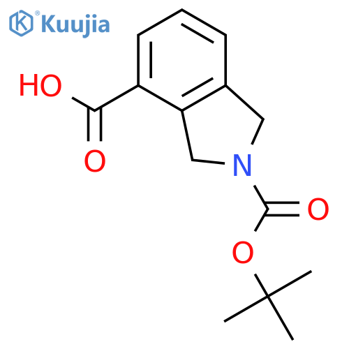 2-[(tert-butoxy)carbonyl]-2,3-dihydro-1H-isoindole-4-carboxylic acid structure