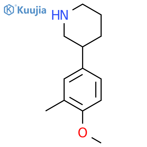 3-(4-methoxy-3-methylphenyl)piperidine structure
