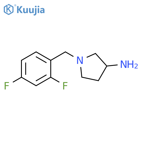 1-[(2,4-difluorophenyl)methyl]pyrrolidin-3-amine structure