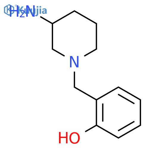 2-((3-aminopiperidin-1-yl)methyl)phenol structure