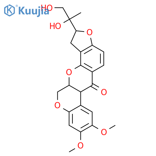 2-(1,2-dihydroxy-1-methyl-ethyl)-8,9-dimethoxy-1,2,12,12a-tetrahydro-6aH-chromeno[3,4-b]furo[2,3-h]chromen-6-one structure