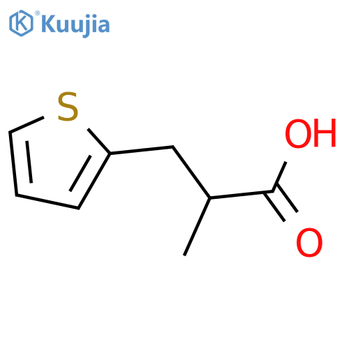 2-methyl-3-(thiophen-2-yl)propanoic acid structure