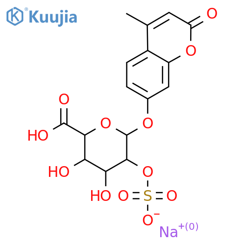 4-Methylumbelliferyl α-L-idopranosiduronic acid 2-sulphate sodium salt structure