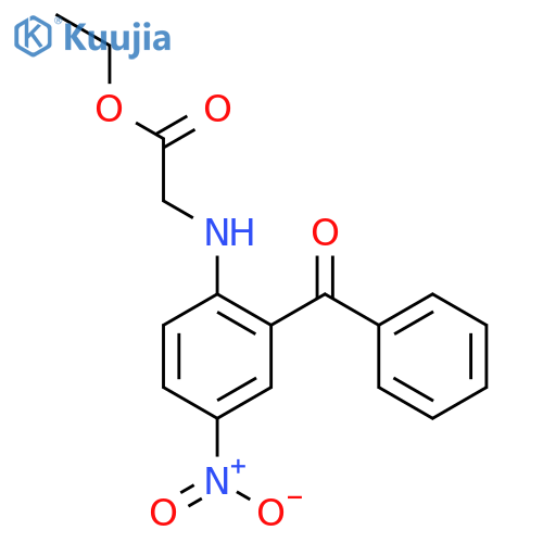 Glycine,N-(2-benzoyl-4-nitrophenyl)-, ethyl ester structure