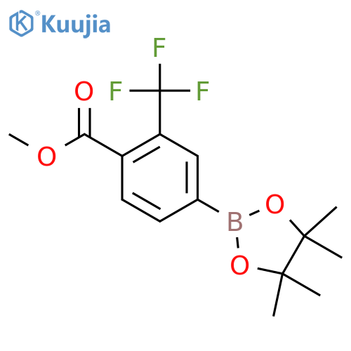 Methyl 4-(4,4,5,5-tetramethyl-1,3,2-dioxaborolan-2-YL)-2-(trifluoromethyl)benzoate structure
