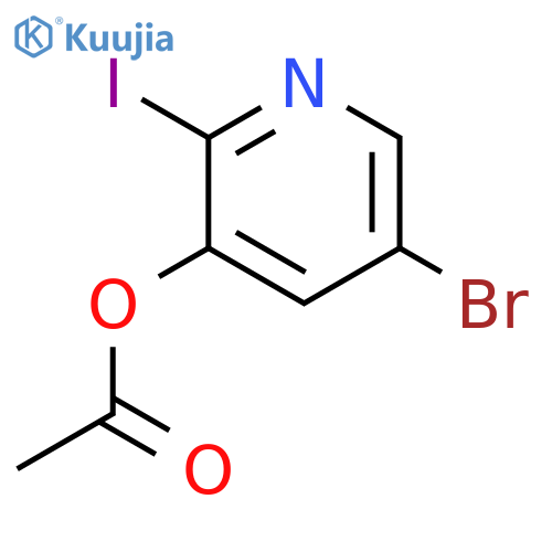 5-Bromo-2-iodopyridin-3-yl acetate structure