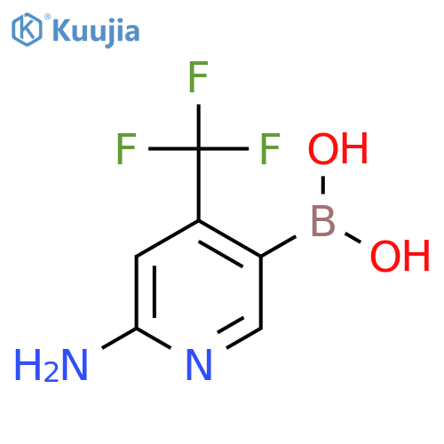 (6-Amino-4-(trifluoromethyl)pyridin-3-yl)boronic acid structure