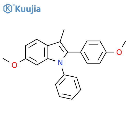 1H-Indole, 6-methoxy-2-(4-methoxyphenyl)-3-methyl-1-phenyl- structure