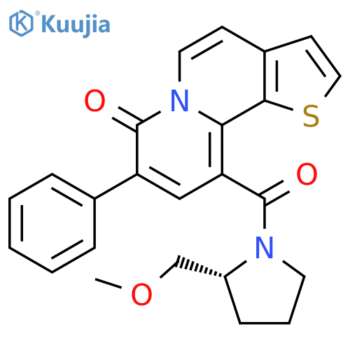 Pyrrolidine,2-(methoxymethyl)-1-[(7-oxo-8-phenyl-7H-thieno[2,3-a]quinolizin-10-yl)carbonyl]-,(2R)- (9CI) structure